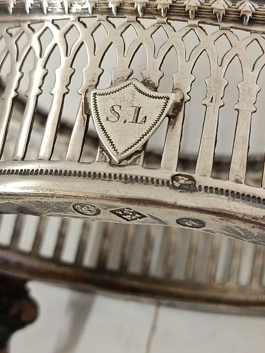 un saleron argent massif verrerie bleu epoque début XIX Ambroise Mignerot-photo-4