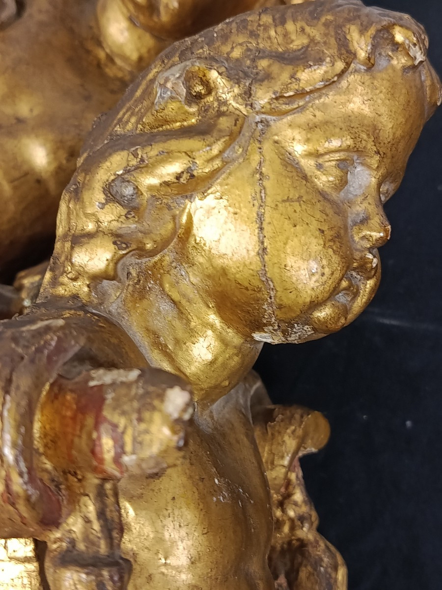 paire de cariatides en bois doré époque XIX-photo-2