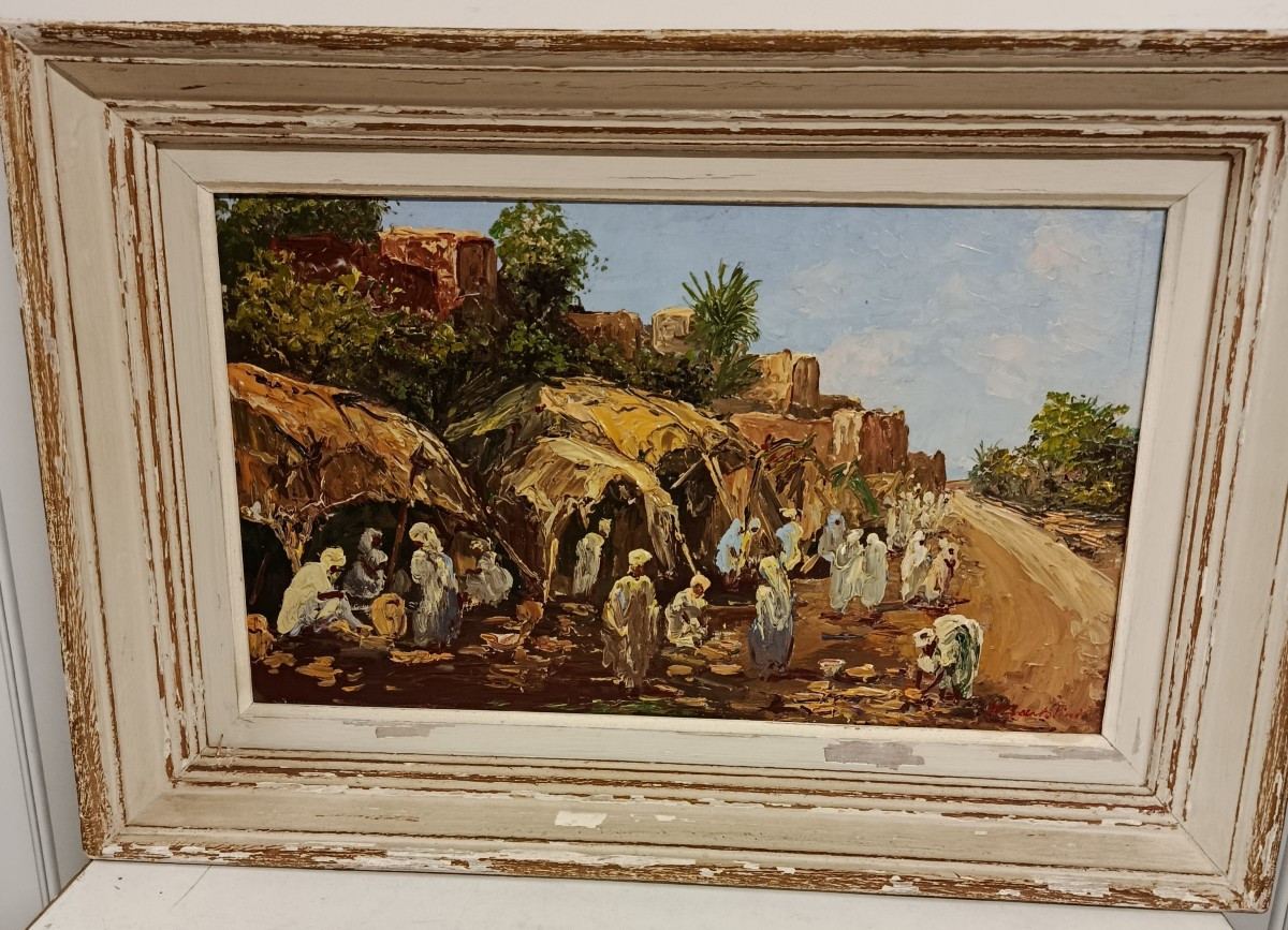 paysage orientaliste signé M BARTOLINI