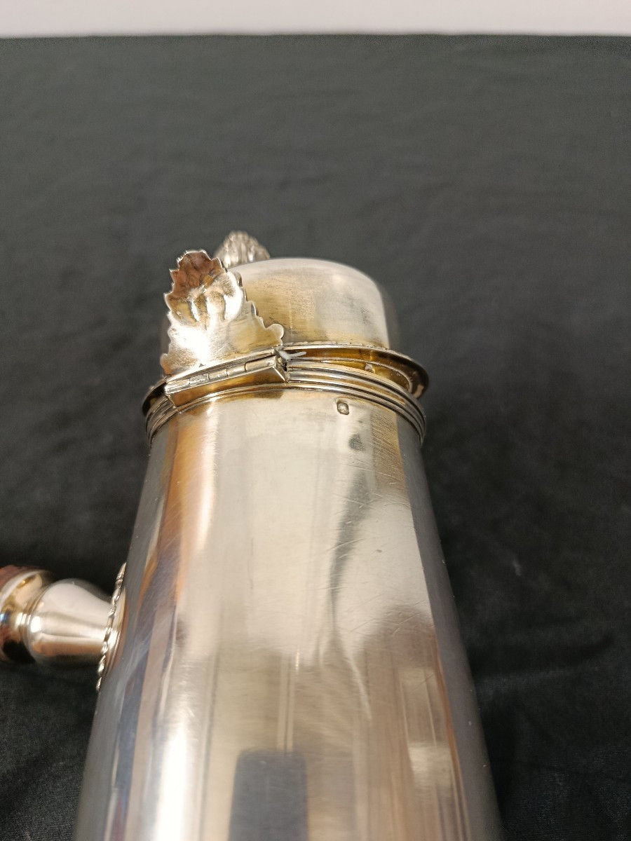 Small Solid Silver Chocolate Pot: Falkenberg Silversmith-photo-1