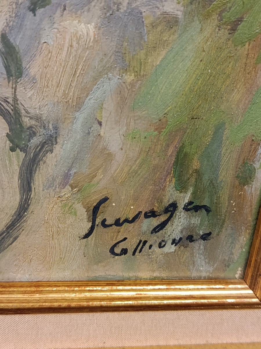 Lucien Seevagen (1887-1959) Oil On Canvas "collioure"-photo-2