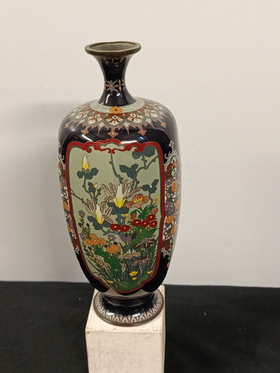 petit vase cloisonné japon ère meiji fin XIX début XX-photo-2