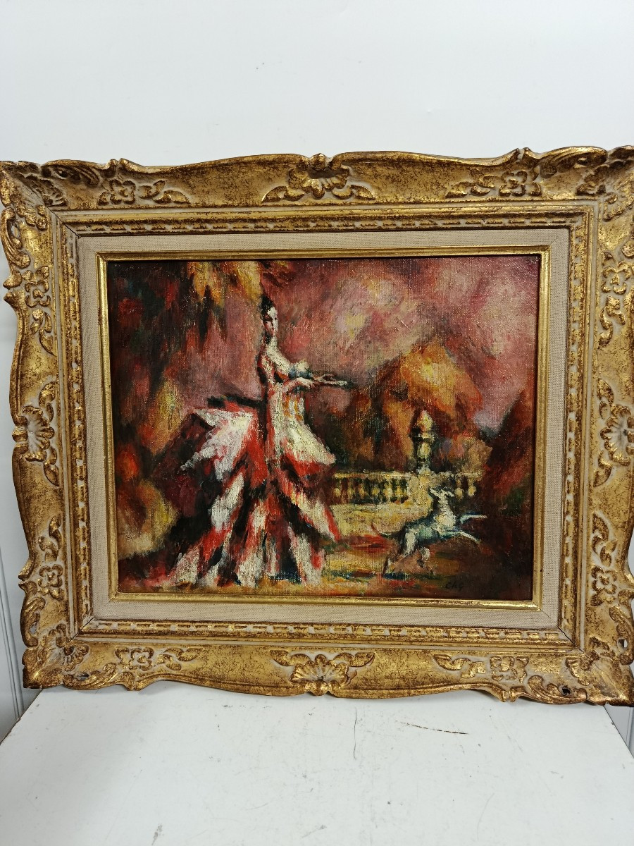Charles Guérin ('1875  1939 ) Oil On Canvas Youg Woman In The Park-photo-3