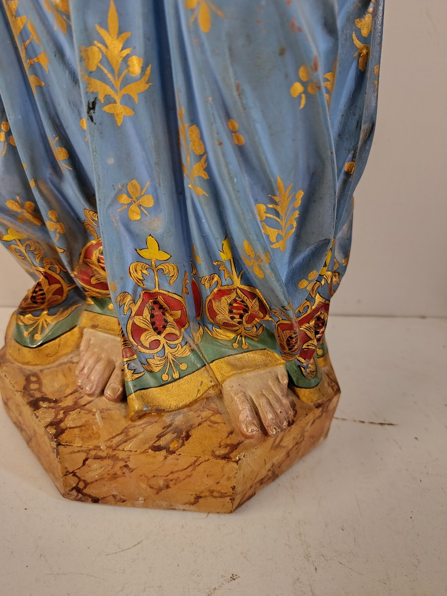 ange ceroferaire XIX ou porte flamberge terre cuite-photo-2