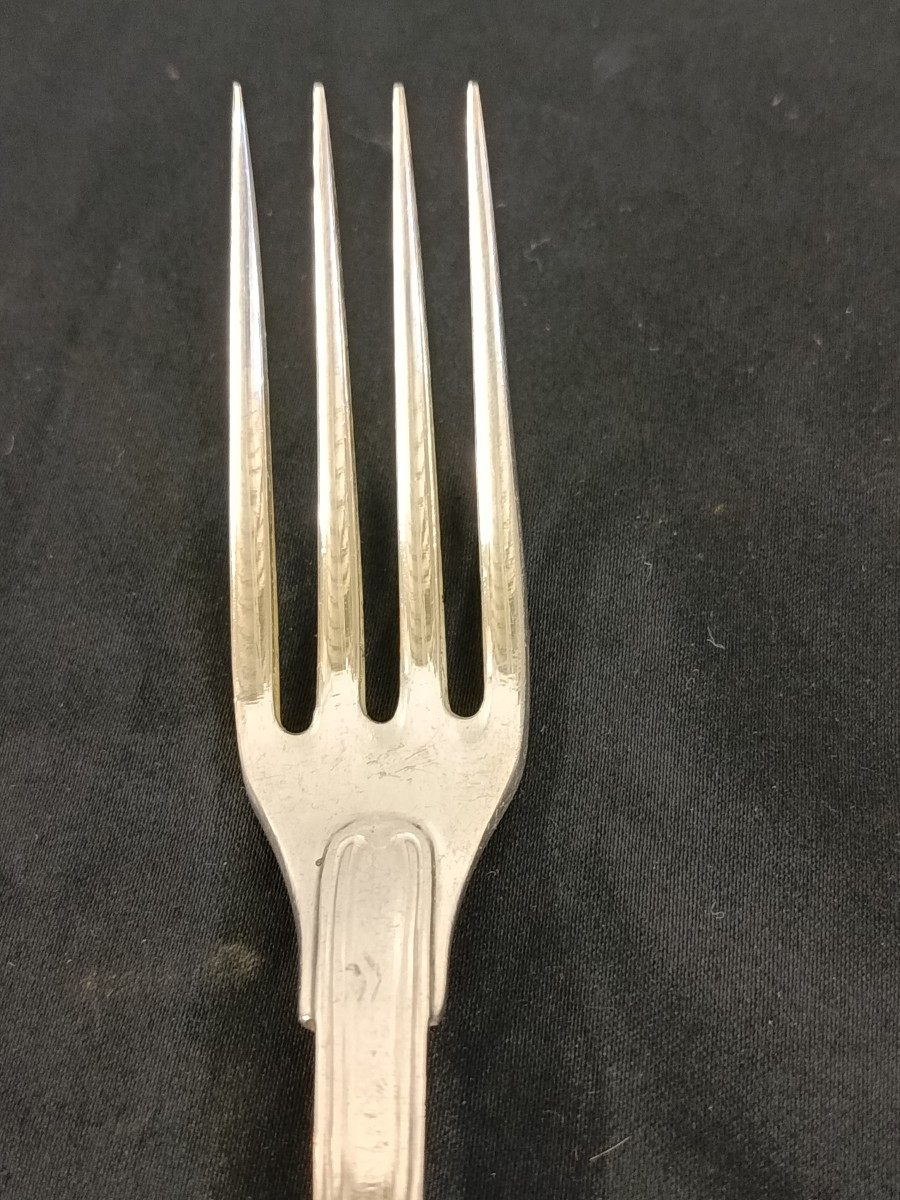 6 Piece Cutlery Set End Of XIX  Centuty Solid Silver Minerva Pattern-photo-2