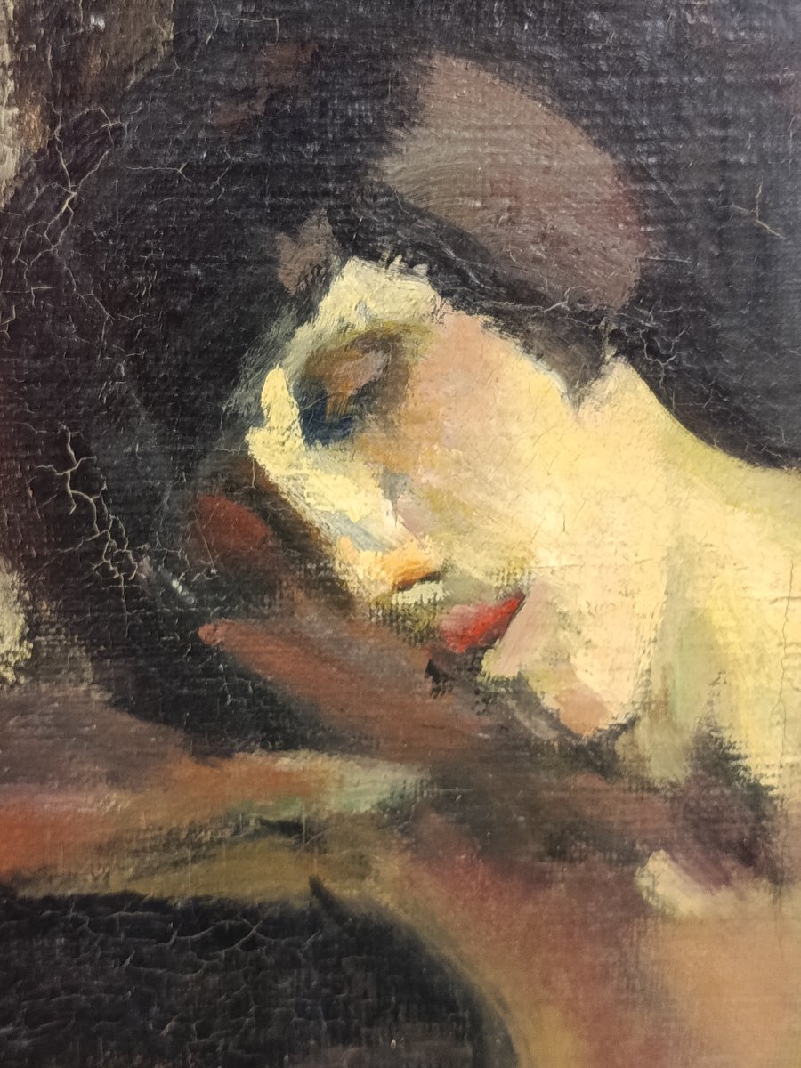 Dreyfus - Stern ( 1890  1972 )seated Nude Oil On Canvas-photo-2