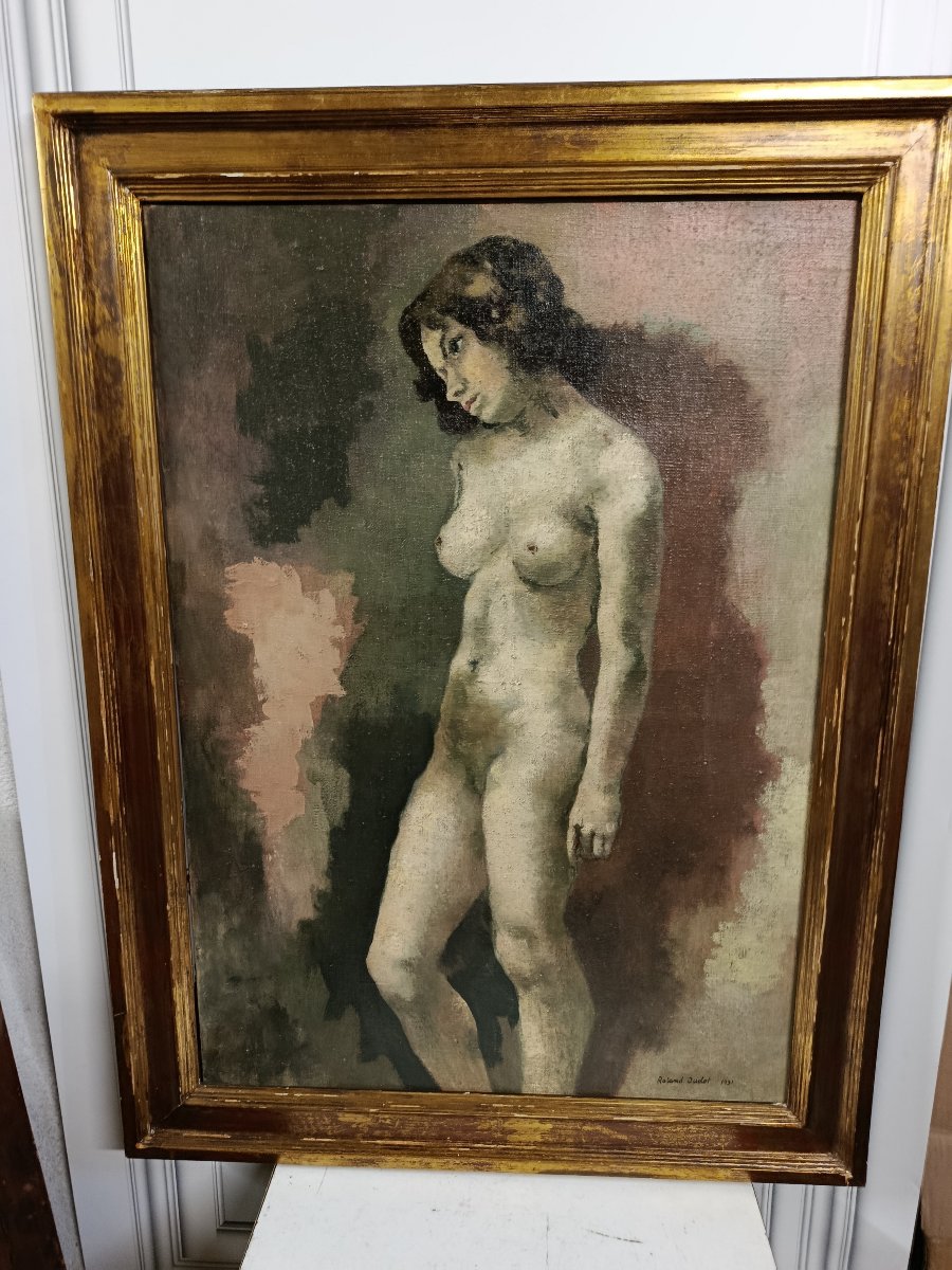 Roland Oudot (1897 1981 Nude Oil On Canvas