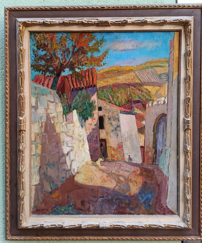 Jean AUJAME ( 1905 1965 ) paysage daté 49
