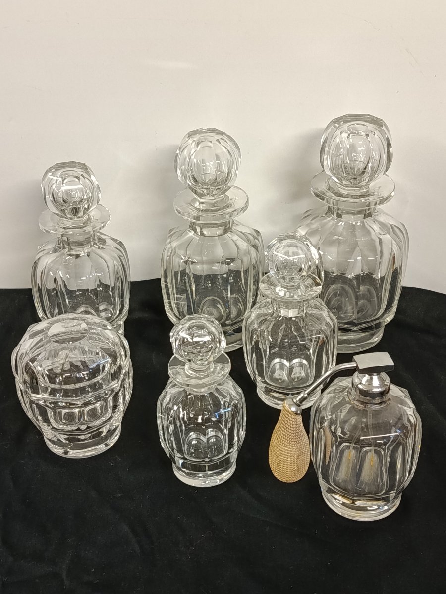 Baccarat : nécessaire de toilette modèle Harcourt malmaison 7 pièces 