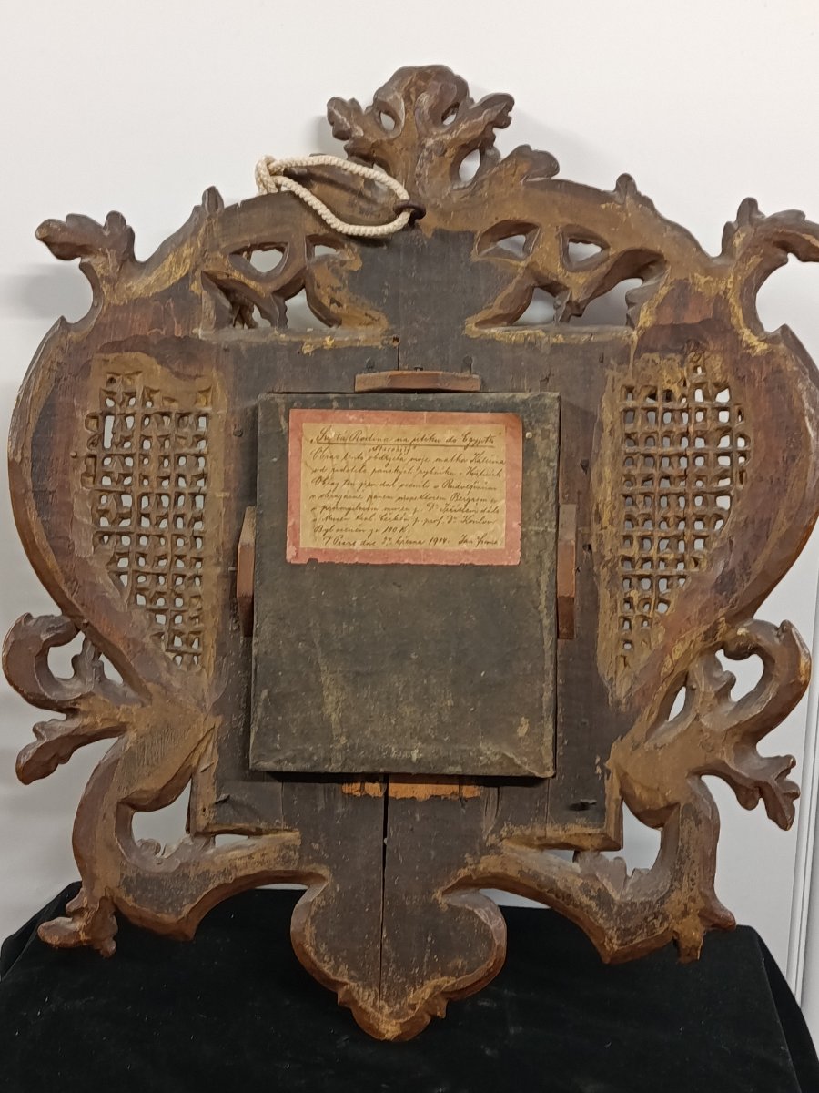 objet de dévotion représentant ""la sainte famille " début XIX europe centrale-photo-1