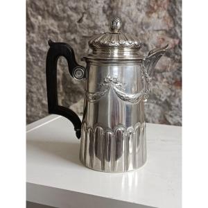 petite chocolatière argent massif orfèvre Victor Boivin