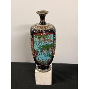 petit vase cloisonné japon ère meiji fin XIX début XX