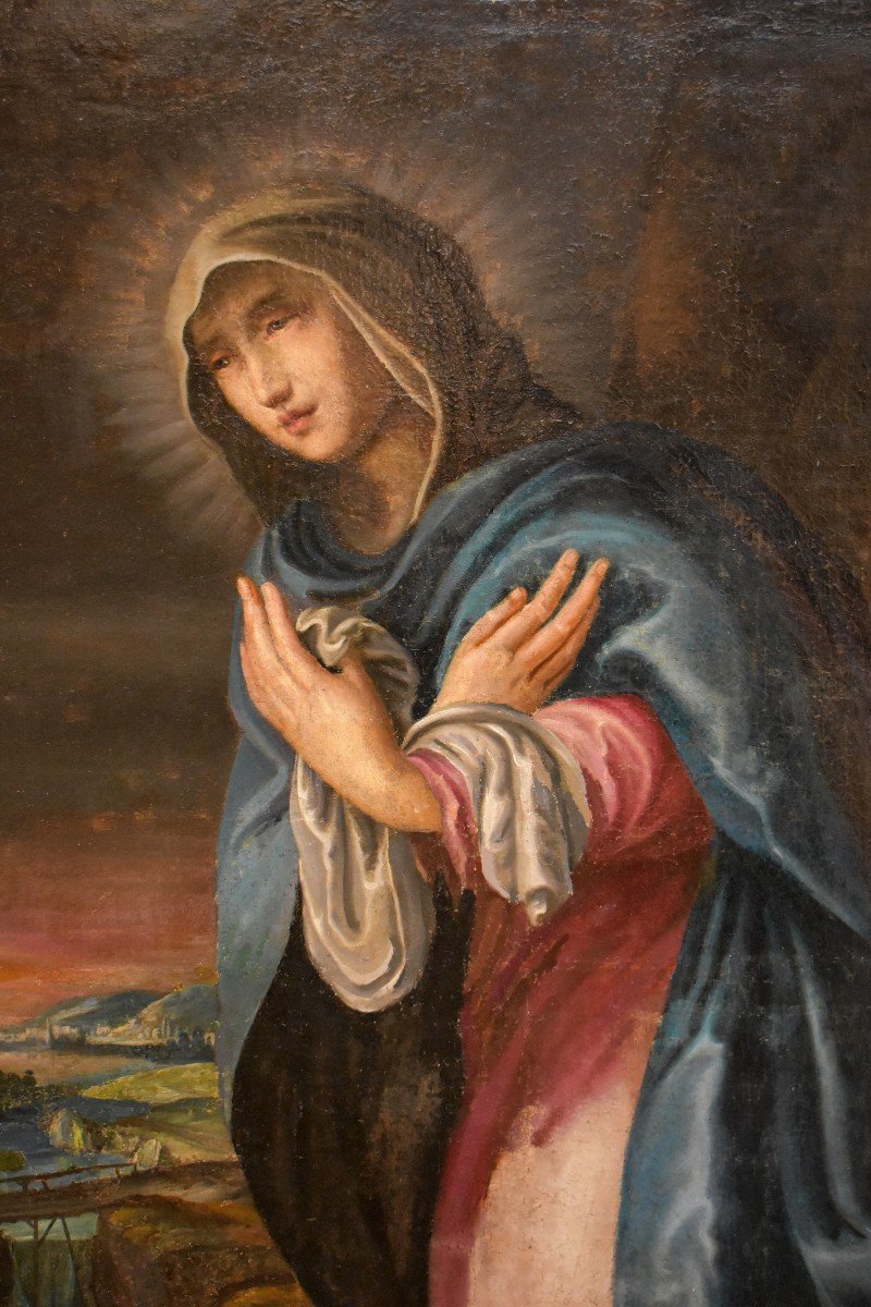 Marie-Madeleine Pleurant La Mort Du Christ, Grande Huile Sur Toile( hauteur 1m32 ) , Epoque XVIII ème-photo-3