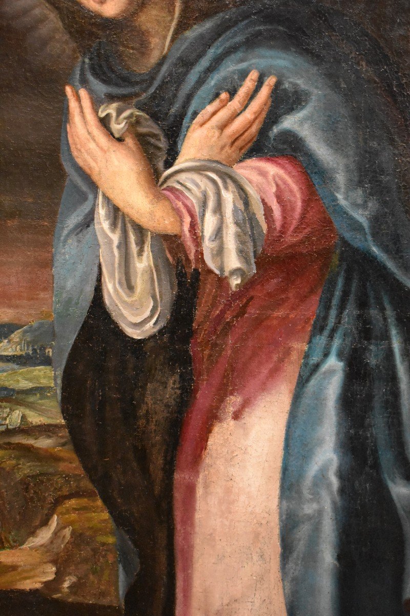 Marie-Madeleine Pleurant La Mort Du Christ, Grande Huile Sur Toile( hauteur 1m32 ) , Epoque XVIII ème-photo-3