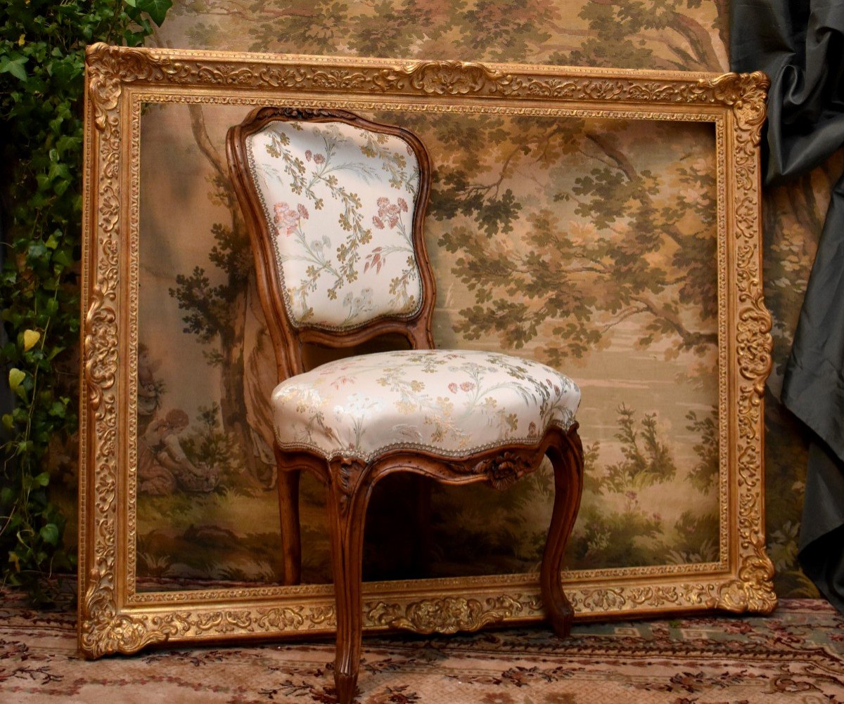 Very Large Rectangular Frame In Regency / Louis XV Style, Carved And Gilded Wood, Mid 20th Century-photo-2