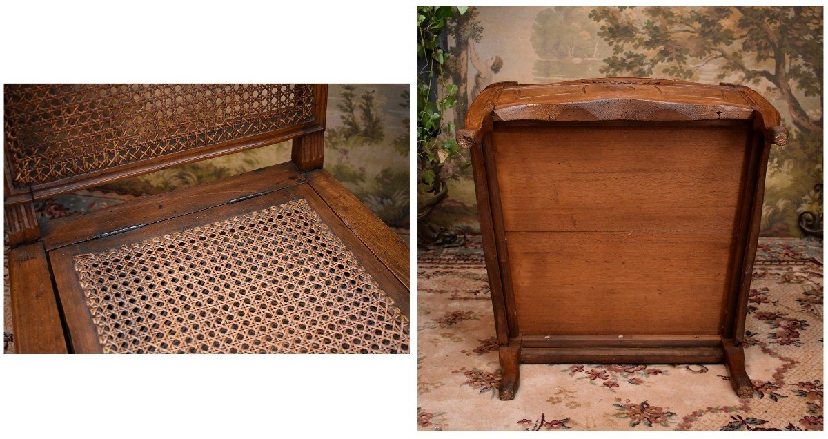 Commode Armchair, Convenience Chair, Louis XV / Louis XVI Transition Period, 18th Century Circa 1770-photo-8