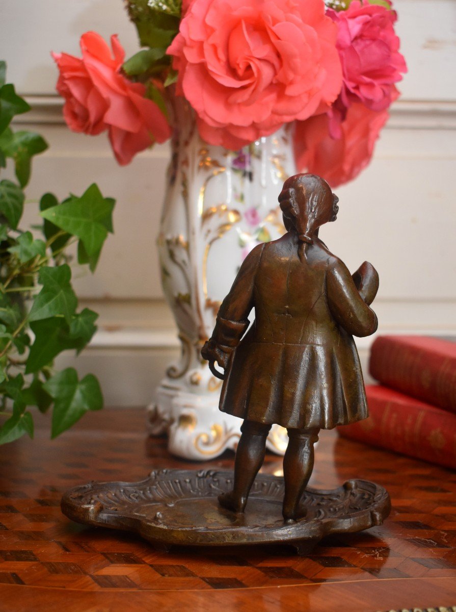 Ring Sizer, 18th Century Man With Tricorn And Sword, Spelter, 19th Century Period-photo-4