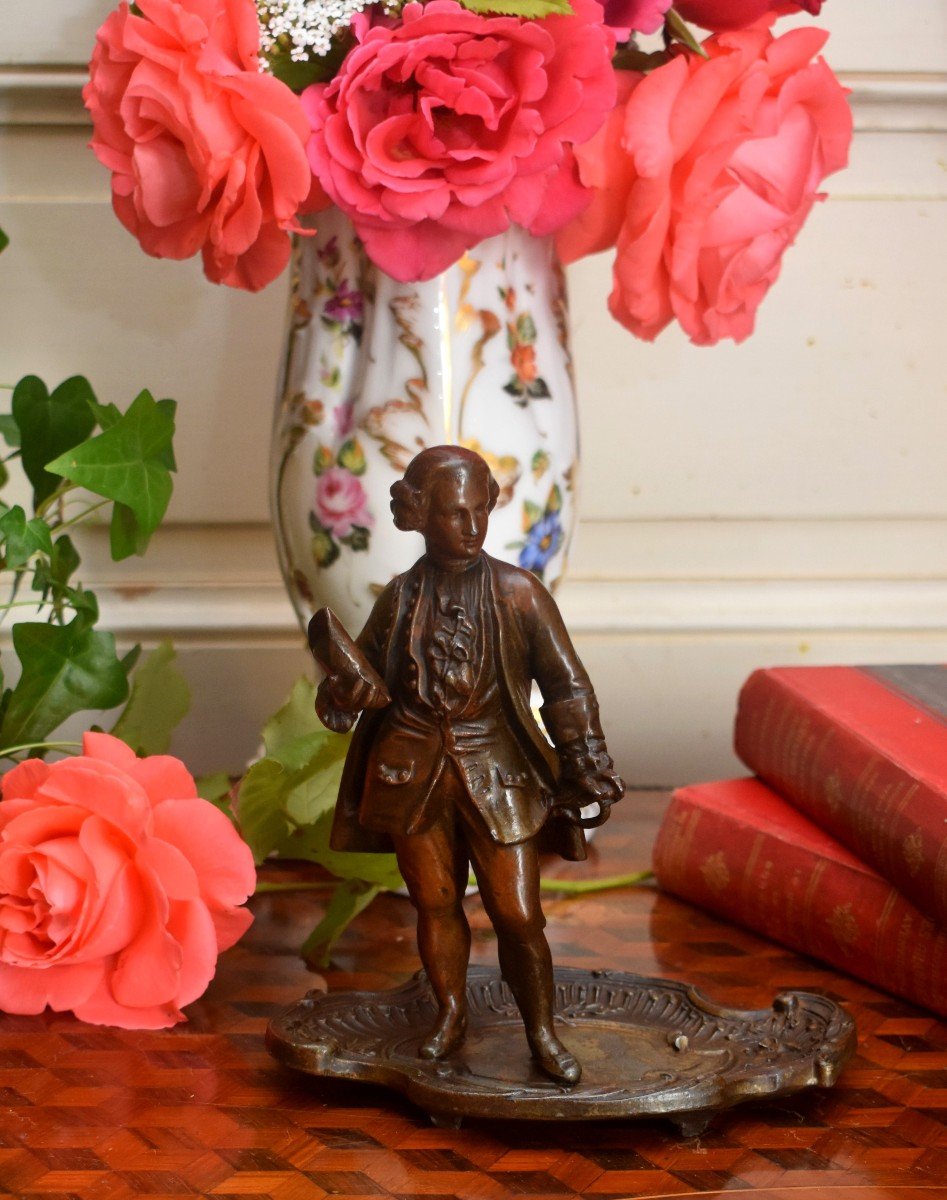 Ring Sizer, 18th Century Man With Tricorn And Sword, Spelter, 19th Century Period