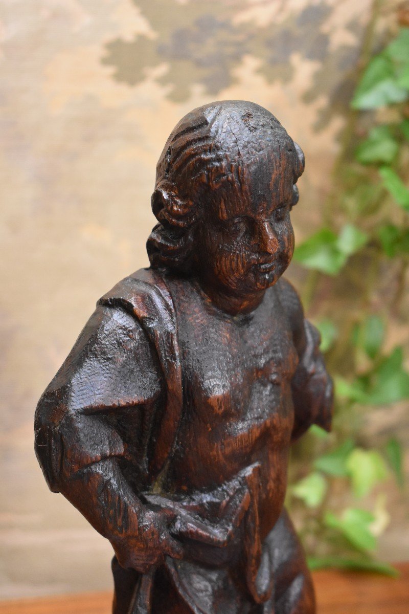 Puy En Velay, Début XVIII ème, Putto en Bois Sculpté, Ange.-photo-6