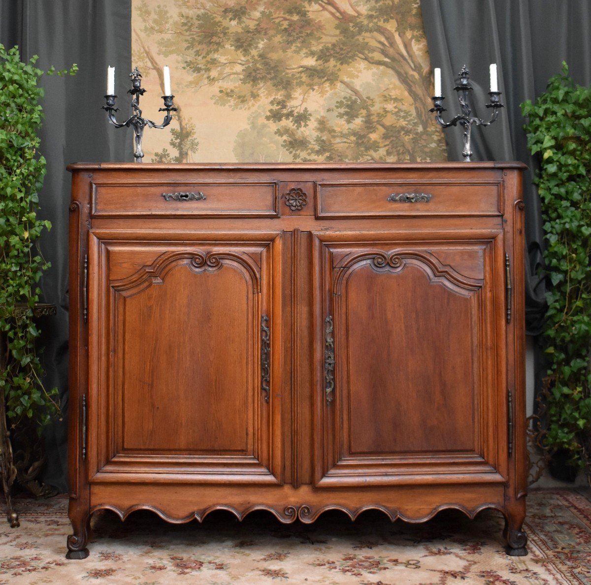  Buffet  &agrave; Hauteur d&#039;Appui En Ch&ecirc;ne, Epoque Louis XV, XVIII&egrave;me-photo-4