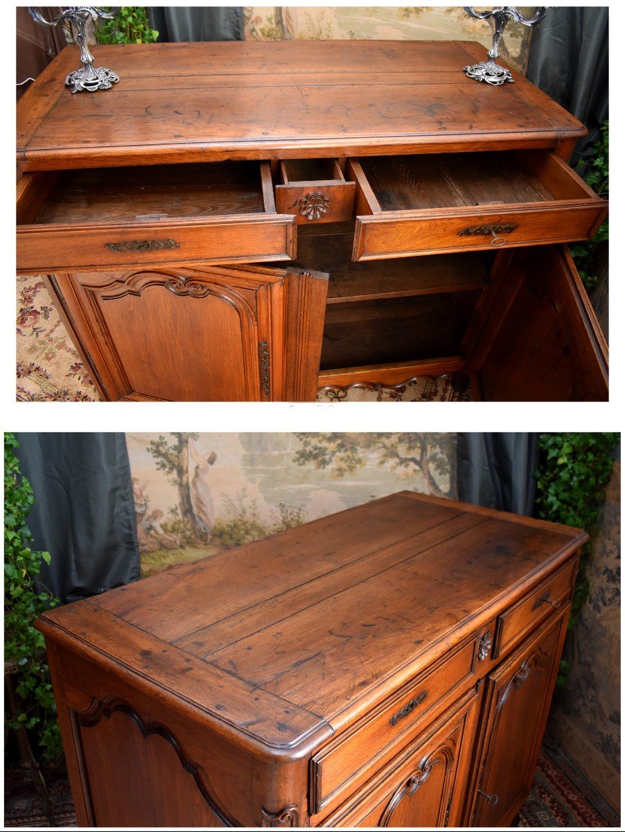  Buffet  &agrave; Hauteur d&#039;Appui En Ch&ecirc;ne, Epoque Louis XV, XVIII&egrave;me-photo-4