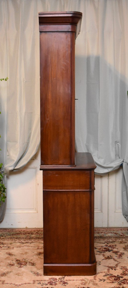 English Mahogany And Mahogany Veneer Bookcase, Display Cabinet, England 19th Century-photo-4