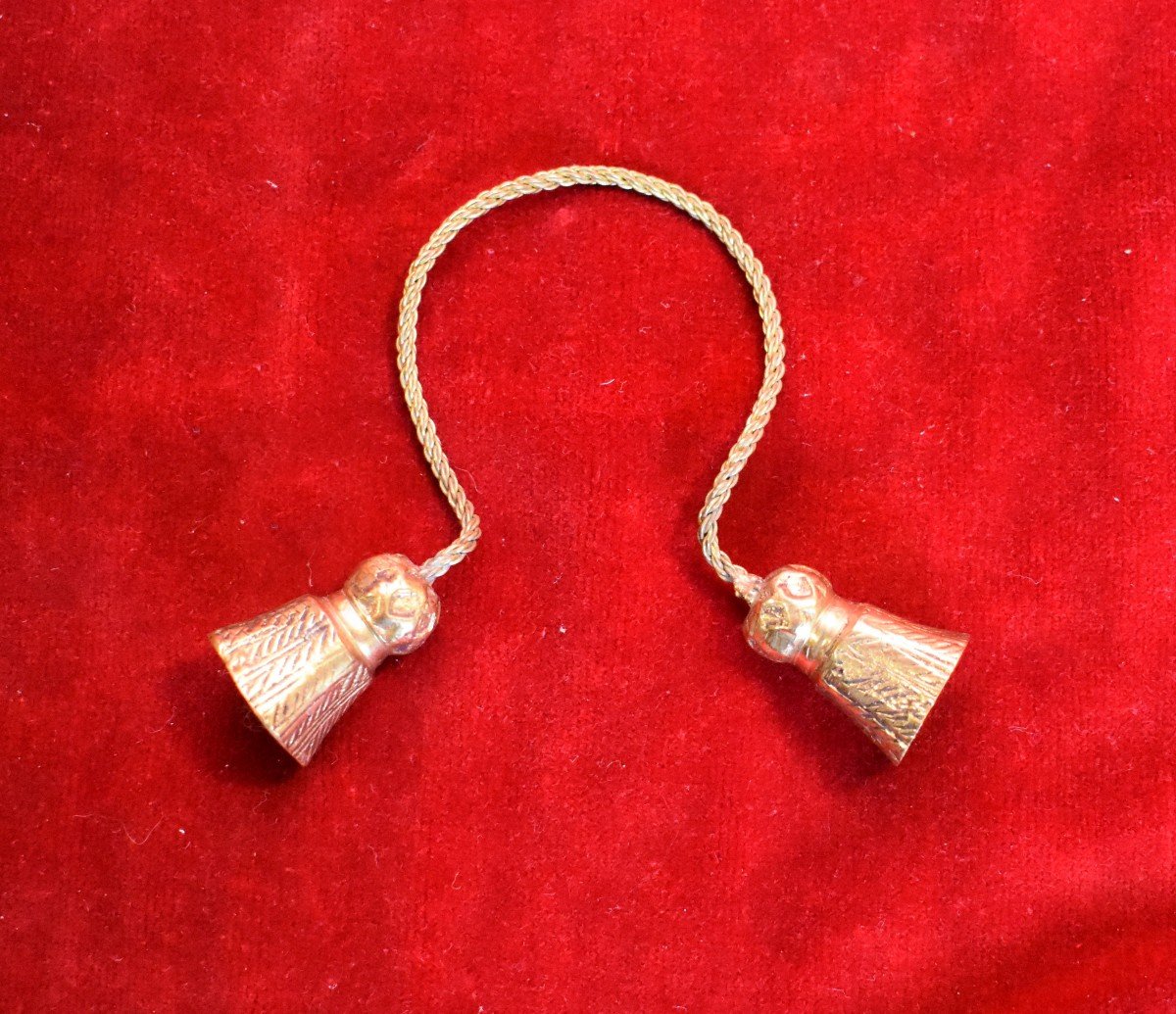 Suite De Huit Ronds De Serviettes &agrave; D&eacute;cor De  Passementerie , Bronze Et Laiton Dor&eacute;, XX &egrave;me-photo-3