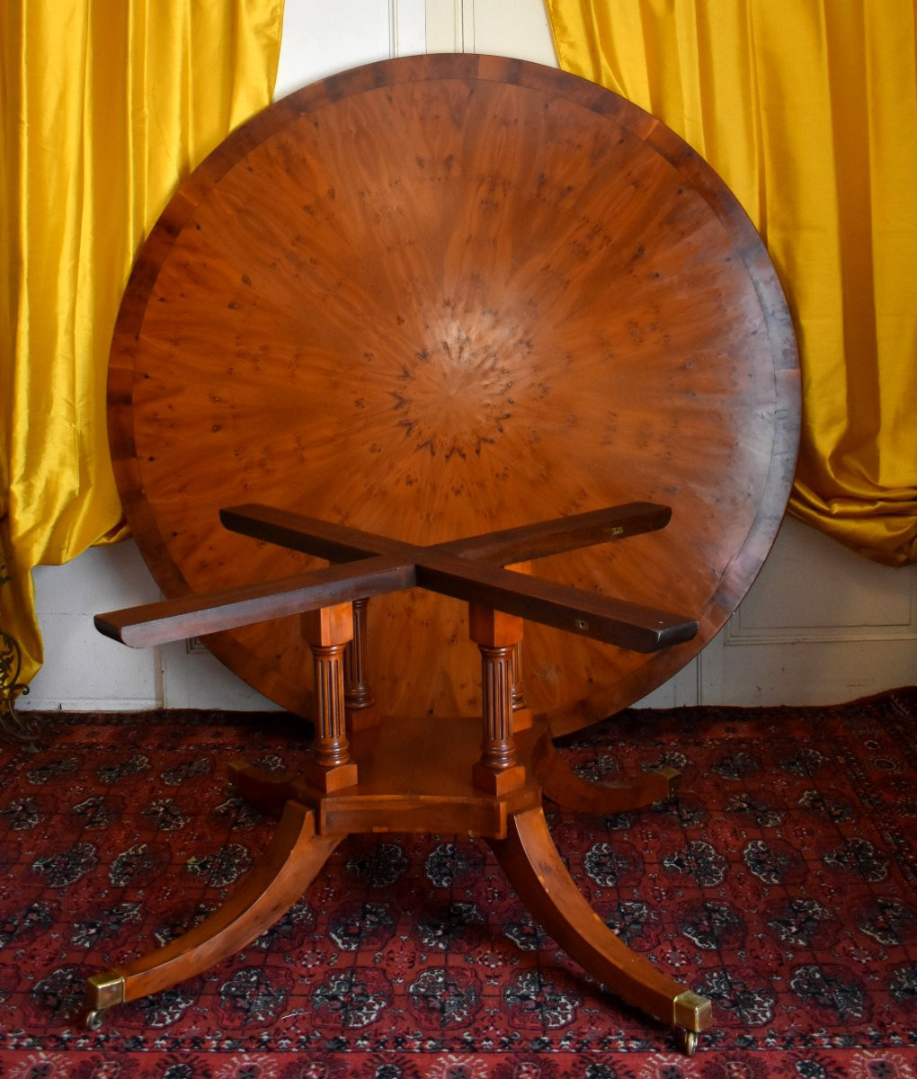 Important Dining Table Forming A Games Table, Gueridon, England, Mid 20th Century-photo-2