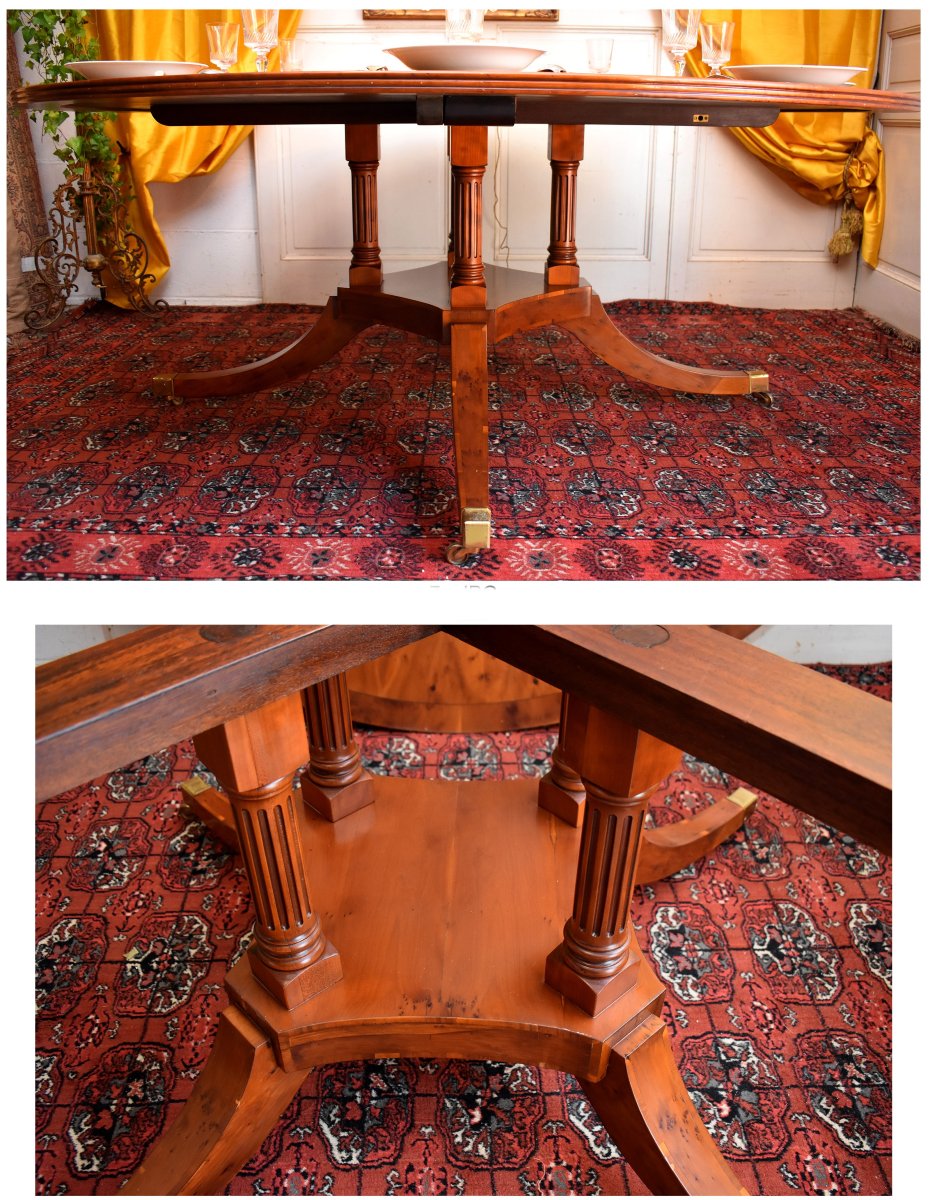 Important Dining Table Forming A Games Table, Gueridon, England, Mid 20th Century-photo-4