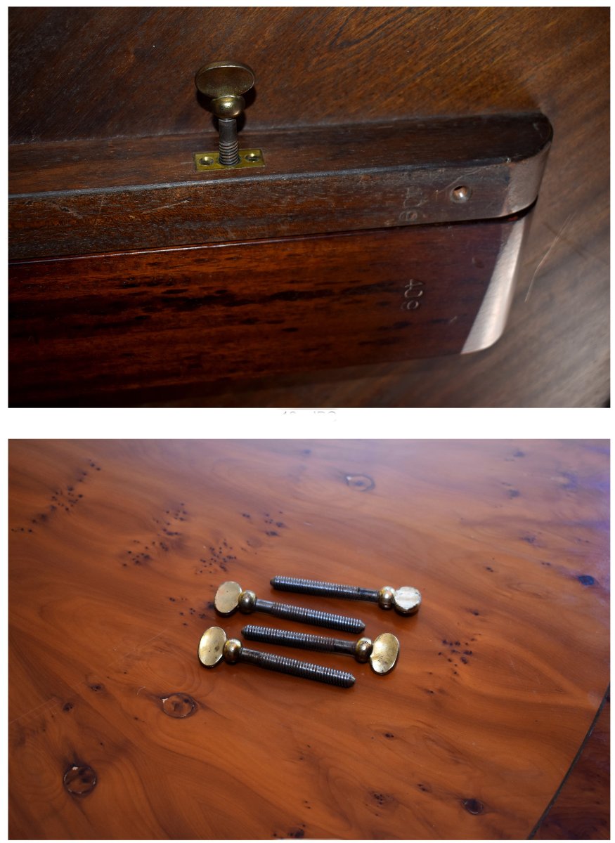 Important Dining Table Forming A Games Table, Gueridon, England, Mid 20th Century-photo-8