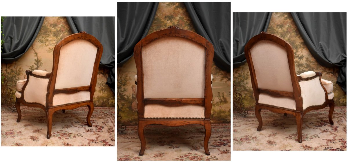  Estampille Jacques  DUBOIS, J. Dubois ma&icirc;tre en 1742, Berg&egrave;re Proven&ccedil;ale  Louis XV,  XVIII &egrave;me-photo-2