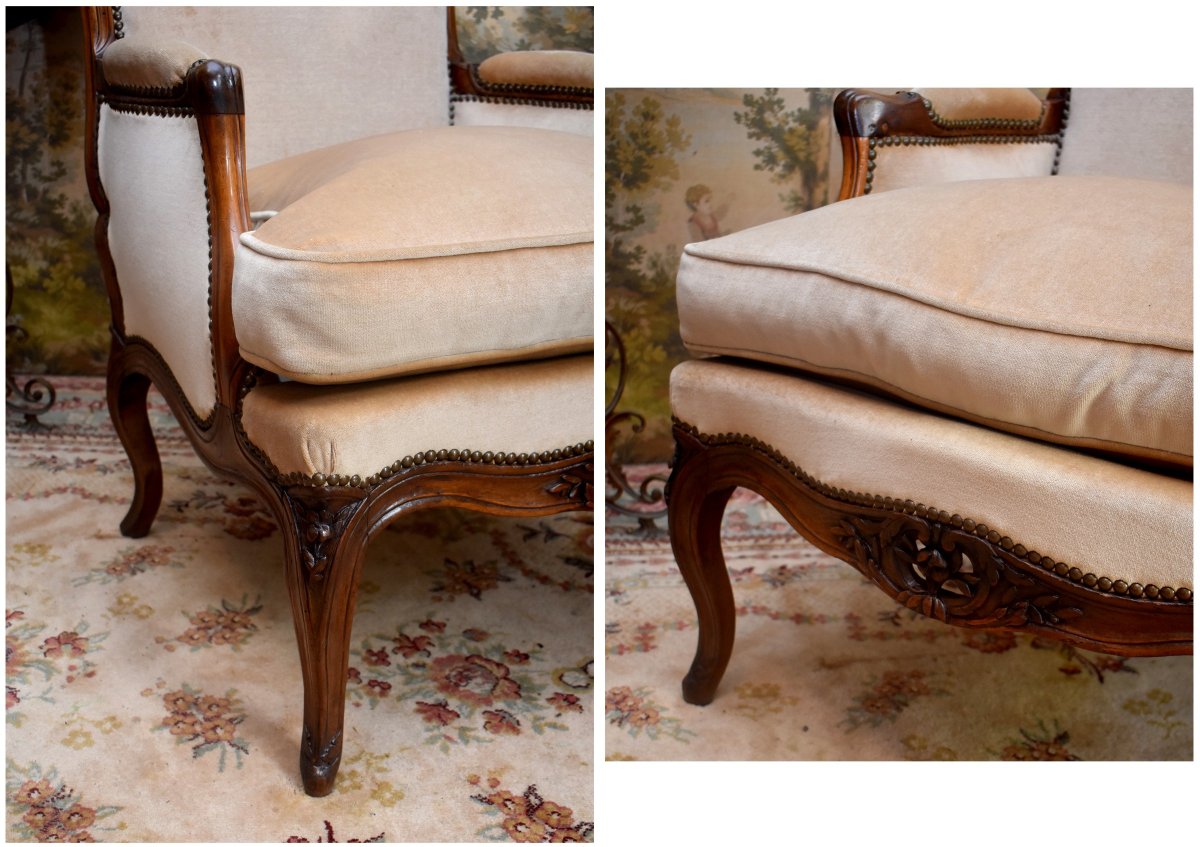  Estampille Jacques  DUBOIS, J. Dubois ma&icirc;tre en 1742, Berg&egrave;re Proven&ccedil;ale  Louis XV,  XVIII &egrave;me-photo-4