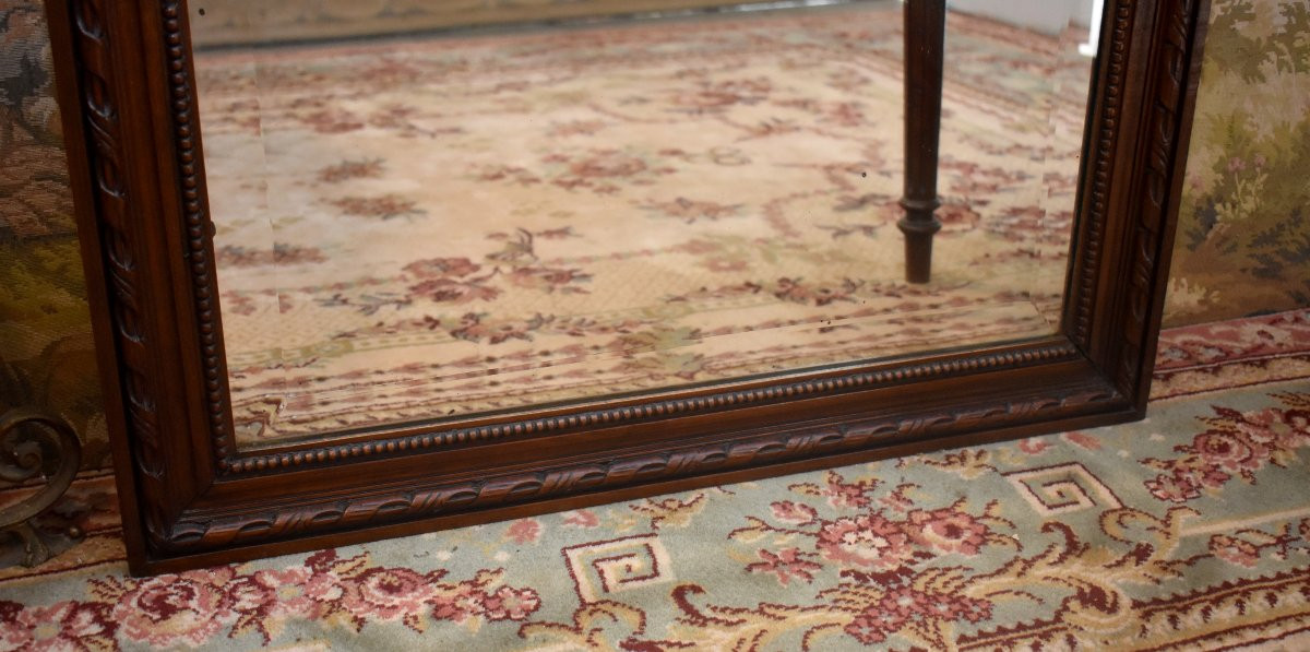 Louis XVI Style Trumeau, Still Life With Fruit, Beveled Mirror, 19th Century-photo-3