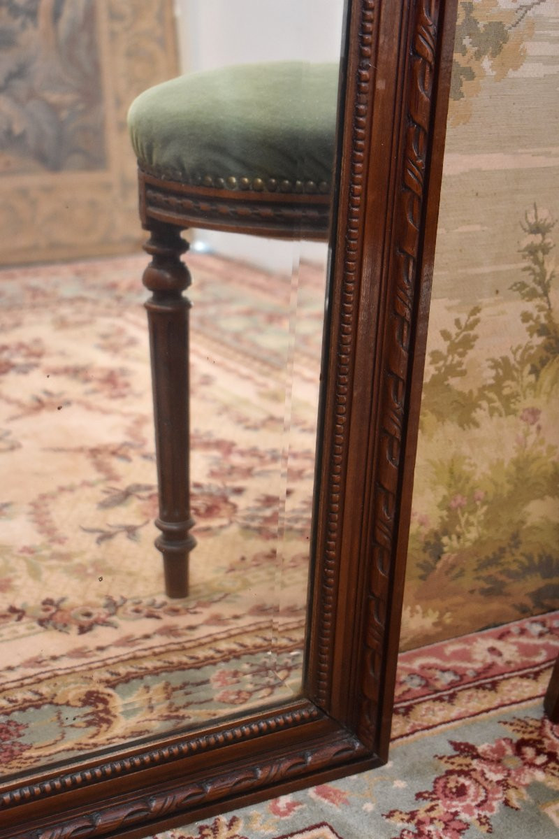 Louis XVI Style Trumeau, Still Life With Fruit, Beveled Mirror, 19th Century-photo-6