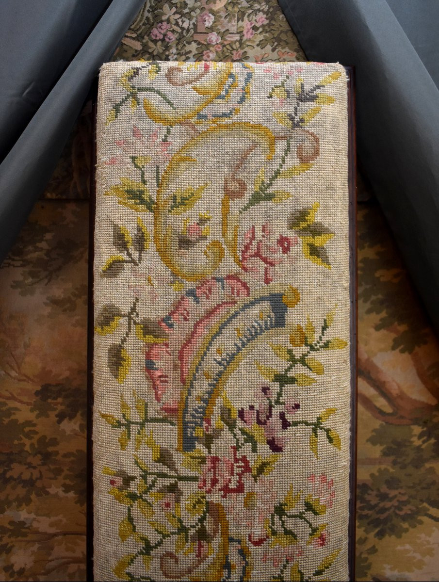 Large Footrest For Bench Or Sofa, Foot Bench, Napoleon III Period, 19th Century-photo-4