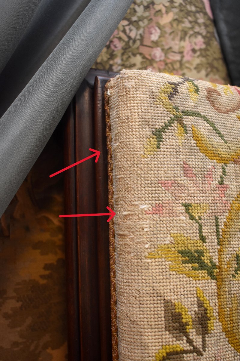 Large Footrest For Bench Or Sofa, Foot Bench, Napoleon III Period, 19th Century-photo-6