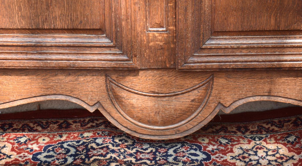 Façade d'Armoire en Chêne avec Encadrement , Portes de Placard, Elément de Boiserie, XIXème-photo-4