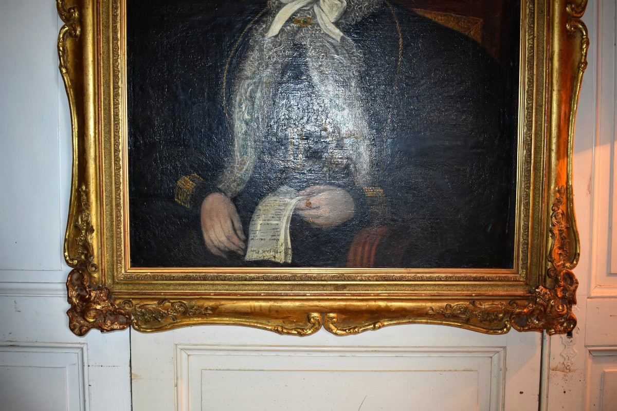 "Ma Chère Mère", Importante Huile sur Toile Encadrée, Portrait de Femme, XIXème-photo-4