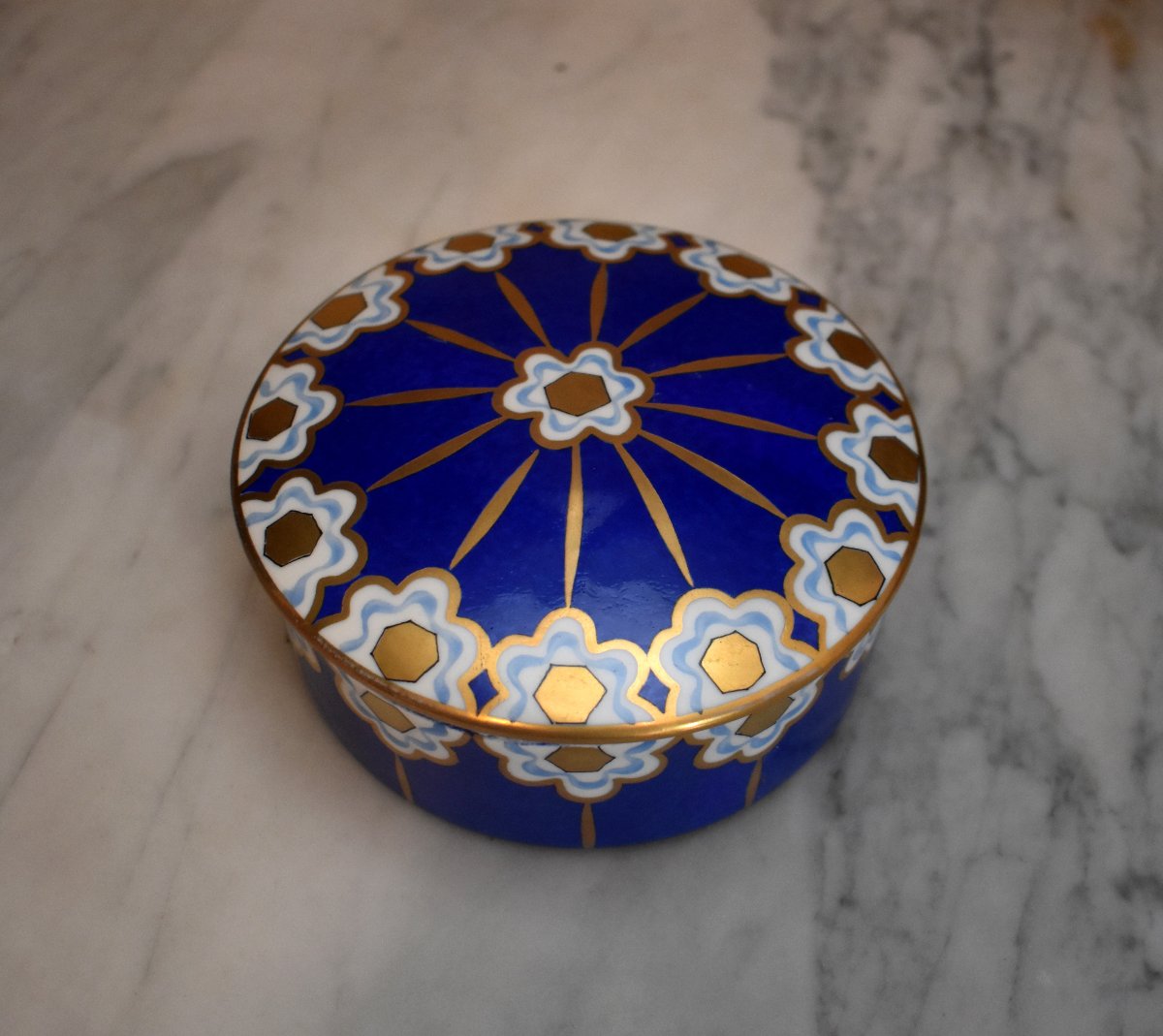 Art Deco Porcelain Candy Box, Jewelry Box, Box-photo-2