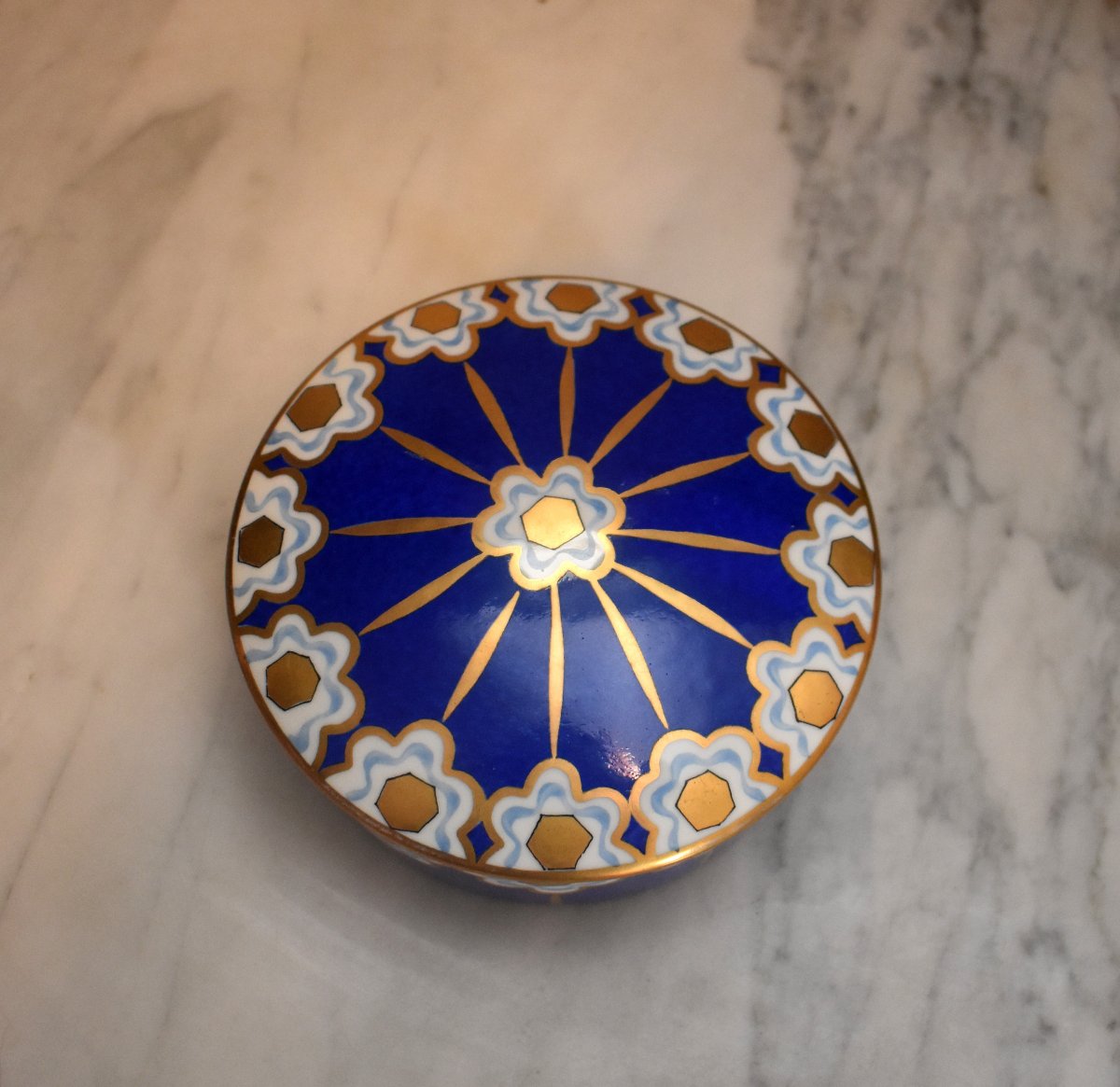 Art Deco Porcelain Candy Box, Jewelry Box, Box-photo-3
