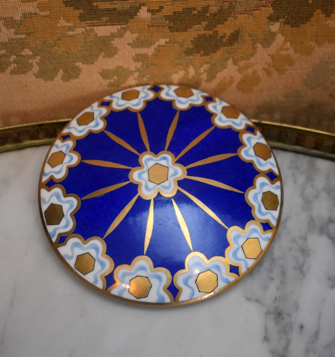 Art Deco Porcelain Candy Box, Jewelry Box, Box-photo-2