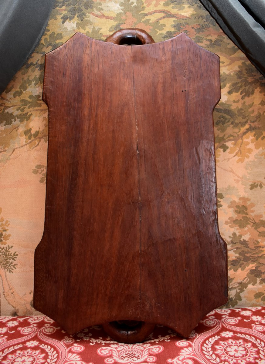 Carved Wooden Serving Tray With Animal And Plant Decor, Asia, Circa 1900-photo-8