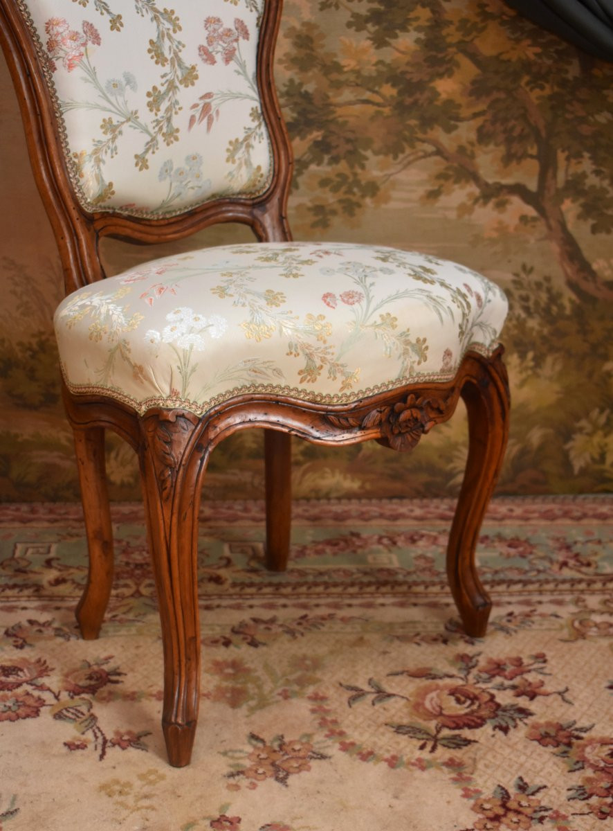 Chaise d'époque Louis XV à Dossier Incliné,  Provence, Epoque XVIIIème-photo-3