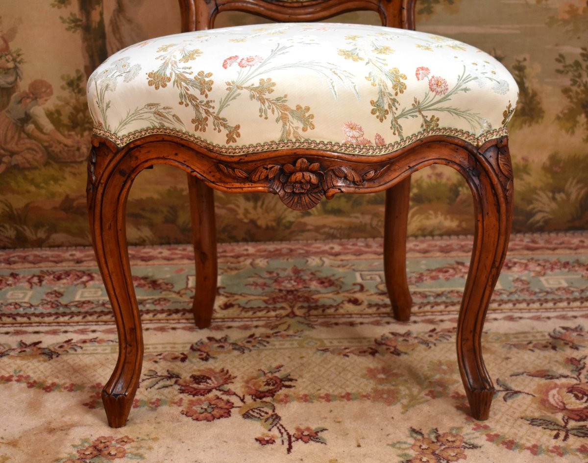 Chaise d'époque Louis XV à Dossier Incliné,  Provence, Epoque XVIIIème-photo-4