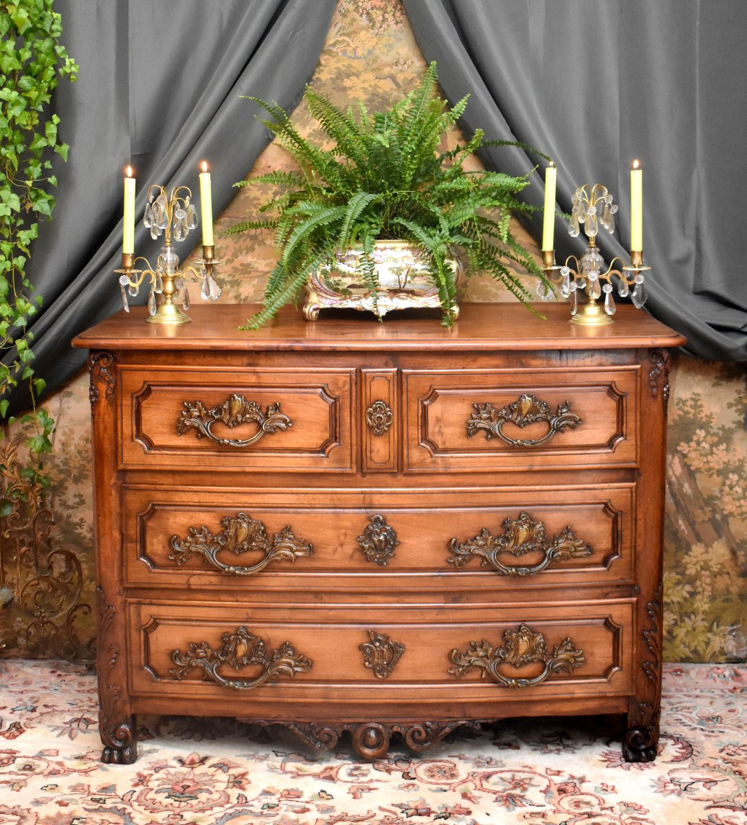 Rhône Valley, Lyonnaise Chest Of Drawers, Regency Period, Lyon, Early 18th Century-photo-2