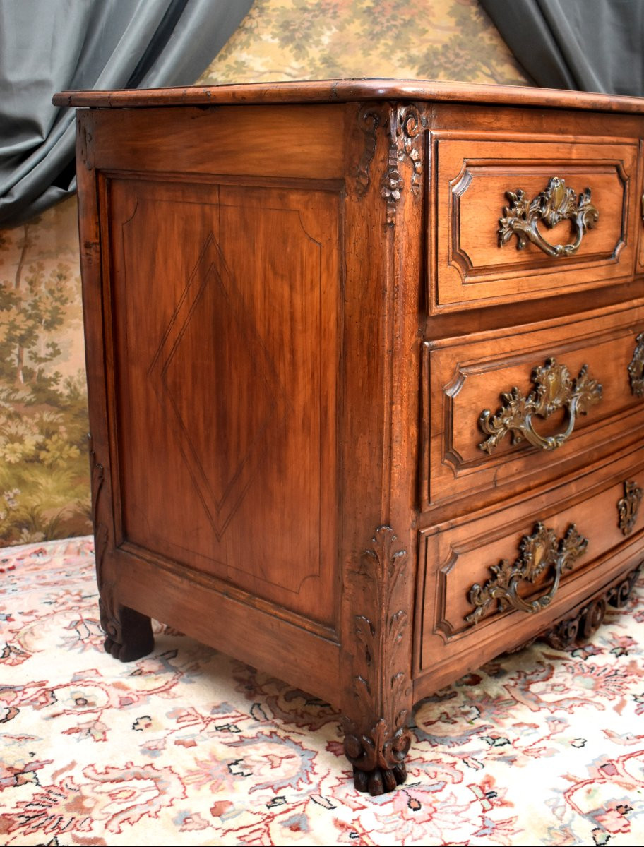Rhône Valley, Lyonnaise Chest Of Drawers, Regency Period, Lyon, Early 18th Century-photo-4