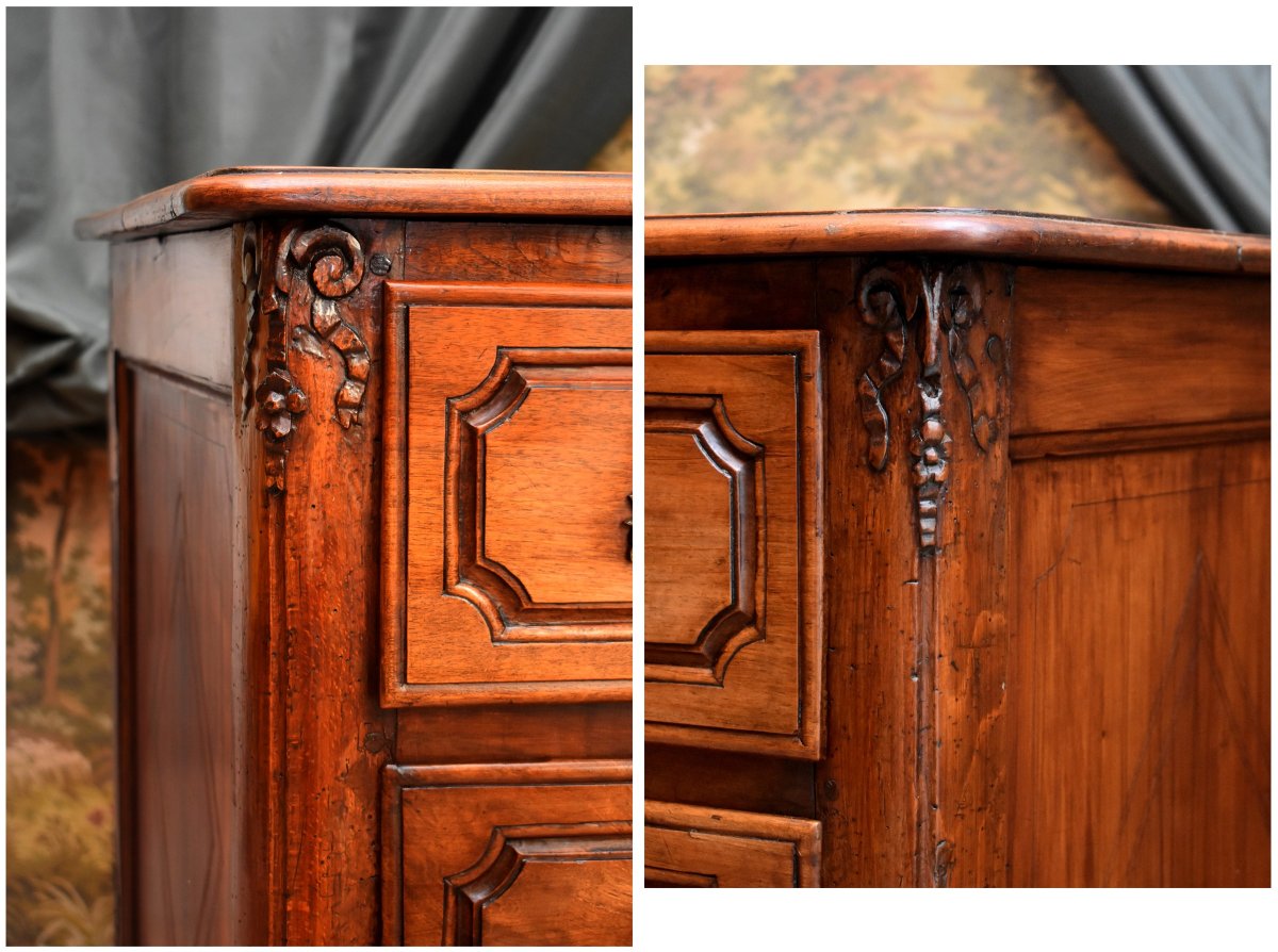 Rhône Valley, Lyonnaise Chest Of Drawers, Regency Period, Lyon, Early 18th Century-photo-4