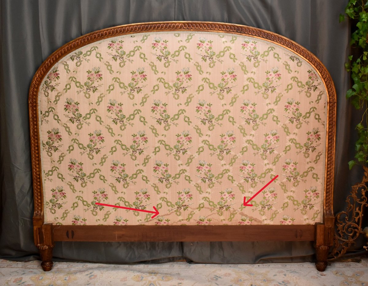 Louis XVI Style Bed In Gilded Wood, Late 19th Century-photo-4