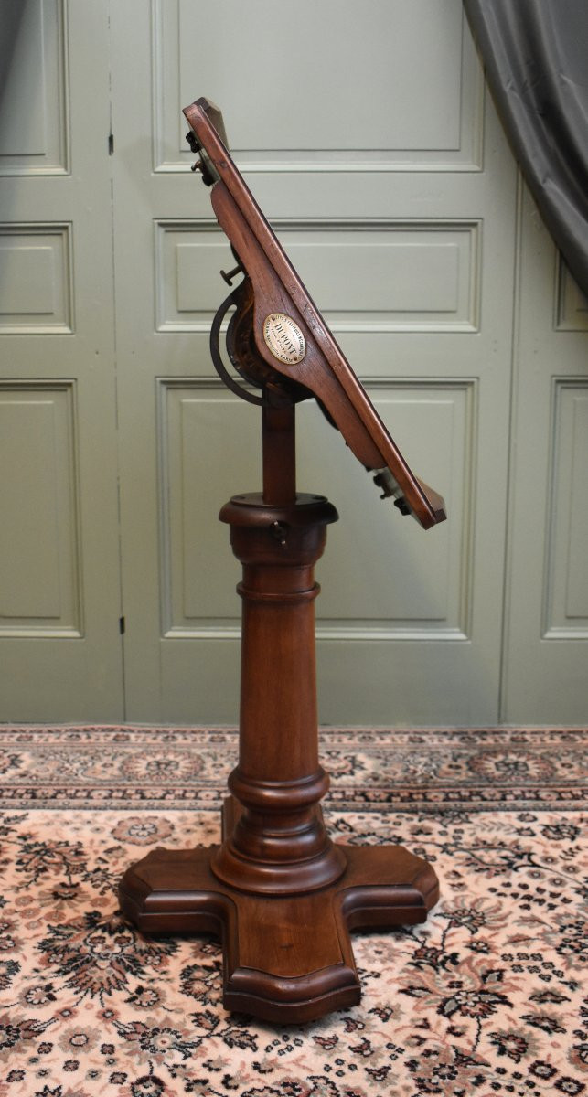  Table With A System Forming Reading Table With Double Lectern, Maison Dupont In Paris, 19th Century-photo-1