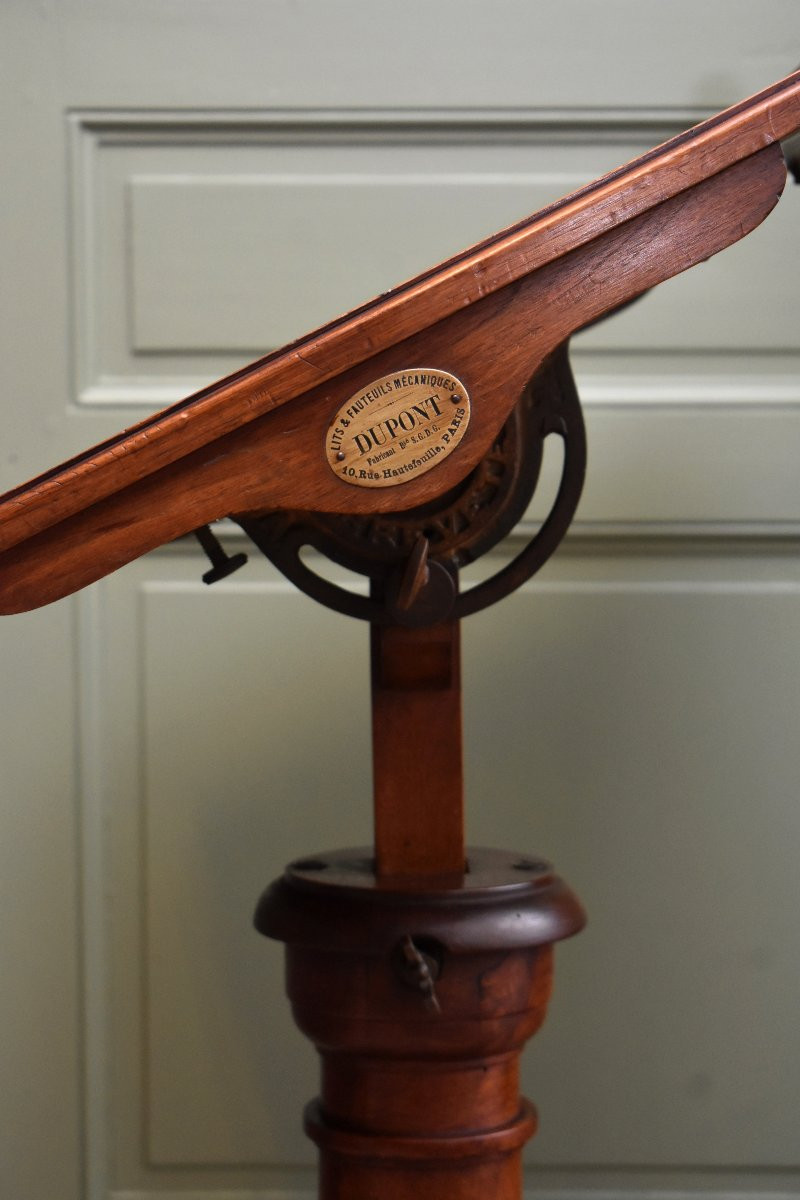  Table With A System Forming Reading Table With Double Lectern, Maison Dupont In Paris, 19th Century-photo-2